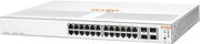 Aruba Instant On 1930 24-Port Gigabit Managed Switch with 10Gb SFP+, 128 Gb/s Switching Capacity, 95.23 Mpps Forwarding Capacity, Rack-Mountable Design, 4 x 10Gb SFP+, 24 x Gb ETH, White | JL682A