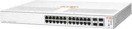 Aruba Instant On 1930 24-Port Gigabit Managed Switch with 10Gb SFP+, 128 Gb/s Switching Capacity, 95.23 Mpps Forwarding Capacity, Rack-Mountable Design, 4 x 10Gb SFP+, 24 x Gb ETH, White | JL682A