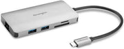 Kensington UH1400P USB-C 8-in-1 Driverless Mobile Dock, 85W Power Charging for USB-C Laptops, 4 USB Ports, Built-in SD/Micro SD 3.0 UHS-I Card Readers | K33820WW