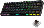 Redragon K530 Wired Pro Draconic 60% Compact RGB Wireless Mechanical Keyboard, Brown Switch, Bluetooth V5.0, Hot-Swappable Switch, Detachable Type-C & USB-A, Black | K530RGB-PRO