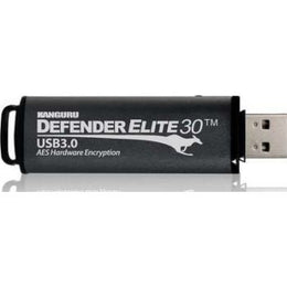 Kanguru 32GB Elite30 - Encrypted 3.0 Secure Flash Drive, On-board Antivirus Drive, Military Grade 256-bit AES Encryption, Data Protection with Password Management | KDFE30-32G