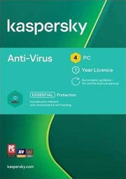 Kaspersky Antivirus 2021 - 4 Users (1 Year) I Digital Download I KL1171IBDFS-20