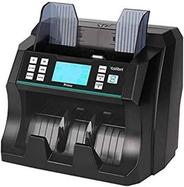Cassida Kolibri Prime Front Loading Simple Bill Counter with UV-MG-IR Detection Machine, Up to 10 Multi-Currencies, Up to 1000 bpm Speed, Up to 400 Hopper Capacity, Black | KOLIBRI PRIME
