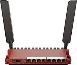MikroTik L009 Router: IPQ-5018 CPU, Wi-Fi 6 Chip, AX600 Speed, 8x Gigabit Ethernet Ports, 1x 2.5G SFP Port, USB 3.0, Red | L009UIGS-2HAXD-IN