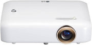 LG PH510PG LED Projector, 550 Lumens, HD 1280x720 Native Resolution, Fixed Zoom, 3D Optimizer, Auto-Keystone (Vertical), 1W + 1W Stereo, White | LGPH510PG