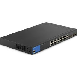 Linksys 24 Port Managed Gigabit PoE+ Switch with 4x 1G SFP, 250W, TAA Compliant, VLAN Tagging, Port Security, ACL | LGS328PC-EU