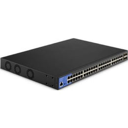 Linksys 48-Port Gigabit PoE+ Switch, 10G SFP+ Uplink, Integrated PoE+ (740W), Security & QoS, 176Gbps, 130.95Mpps, Black | LGS352MPC-EU