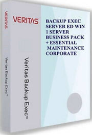 Veritas Backup Exec 22.0 Server Ed Win 1 Server Business Pack + Essential Maintenance Corporate, Support for Windows, Linux and Unix |