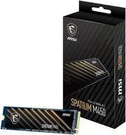MSI SPATIUM M450 1TB PCIe 4 0 NVMe M 2 Internal Gaming SSD, Up to 3000Mbps Sequential Read Up to 3600Mbps Sequential Write Speeds, 3D NAND 1 5M Hours MTBF, 600TBW S78-440L920-P83