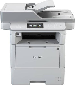 Brother MFC-L6900DW All-in-One Mono Laser Printer, 12.3cm Touchscreen LCD Display, 50 PPM Print Speed, 100 IPM Scan Speed, 520 Sheet Capacity, 80 Sheet ADF, Gray | 8C5J9805141