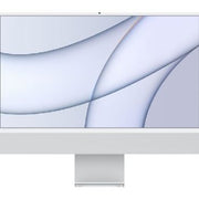 Apple iMac 2021 24'' 4.5K Retina Display PC, 4480x2520 Resolution, M1 8 Core CPU / 8 Core GPU, 8GB RAM, 512GB SSD, English, macOS, Gigabit Ethernet, Silver | MGPD3B/A