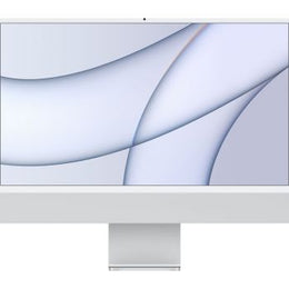 Apple iMac 24'' 4.5K Retina Display PC (Mid 2021), 4480 x 2520 Resolution, M1 Chip with 8 Core CPU / 8 Core GPU, 8GB RAM, 512GB SSD, macOS, Gigabit Ethernet, Silver | MGPD3LL/A