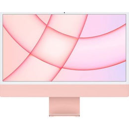 Apple iMac 2021 24'' 4.5K Retina Display PC, 4480x2520 Resolution, M1 Chip with 8 Core CPU and 7 Core GPU, 8GB Unified Memory, 256GB SSD, UK English, Keyboard and Mouse, Pink | MJVA3B/A
