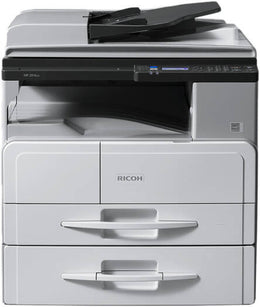 Ricoh MP 2014AD A3 Black & White Multi-Function Laser Printer, Copy, Print, Scan, Prints Up to 20 ppm Print Speed, 600 x 600 dpi, 4-Line LCD Panel, 350 Sheets Standard Capacity, White | MP 2014AD