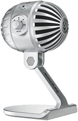 Saramonic SmartMic USB Condenser Microphone, 75Hz High Pass Filter Function, Directional Cardioid Pickup Pattern, Compatible with iOS/Android Mobiles & Computers, Silver | MTV550
