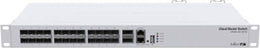 MikroTik CRS326 Cloud Router 1U Rackmount Switch, 640 Gbps Switching Capacity, 40G QSFP+ & 10G SFP+ Port, 252Mpps Fwd Rate, USB Type A, RJ45, SwitchOS, White | CRS326-24S+2Q+RM