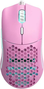 Glorious Model O Minus Wired Gaming Mouse, Pixart PMW-3360 Sensor, 250+ IPS Tacking Speed, 6 Buttons, Up to 12000 DPI, 1ms Polling Rate, USB-A 2.0 Connector, 2m Cable Length, Pink | GLO-MS-OM-P-FORGE
