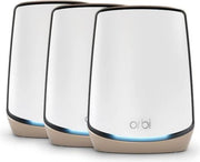 NETGEAR Orbi RBK863S AX6000 Whole Home Tri-Band Mesh WiFi 6 System Router with 3 Satellites, Up to 8000 sq.ft, Up to 6Gbps, 10Gig Port, 1-Year NETGEAR Armor, White | ‎RBK863S-100APS