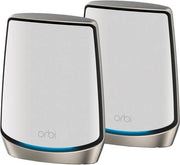 NETGEAR Orbi RBK862S Wireless Tri-Band 2-Piece Mesh Wi-Fi System, AX6000 Router with 1 Satellite Extender, Up to 6Gbps Speed, Up to 5400 sqft Coverage, 10Gig Port, White | ‎RBK862S-100APS