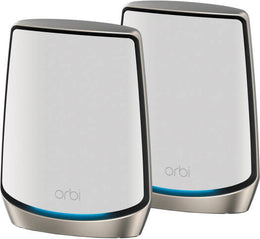 NETGEAR Orbi RBK862S Wireless Tri-Band 2-Piece Mesh Wi-Fi System, AX6000 Router with 1 Satellite Extender, Up to 6Gbps Speed, Up to 5400 sqft Coverage, 10Gig Port, White | ‎RBK862S-100APS