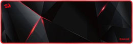 Redragon P015 Aquaris Large Extended Mouse Pad XXL, With Stitched Edges, 35.8 x 11.8 x 0.11 Inches, Premium Textured Mouse Mat, Non-Slip Water Resistant, Rubber Base, Cloth Material, Red/Black | P015