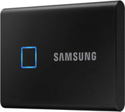 Samsung T7 Touch 1TB USB 3.2 Gen 2 Portable SSD, 1,050MB/sec Read & Up to 1,000 MB/sec Write Speeds, Integrated Fingerprint Reader & LED Indicator, Black | MU-PC1T0K/WW