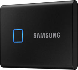Samsung T7 Touch 1TB USB 3.2 Gen 2 Portable SSD, 1,050MB/sec Read & Up to 1,000 MB/sec Write Speeds, Integrated Fingerprint Reader & LED Indicator, Black | MU-PC1T0K/WW