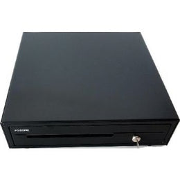 Pozone PCD 4100 Cash Drawer, 8 Adjustable Coin Slots, 3 Position Lock, Durable Metal Wire Gripper, Black | PCD 4100