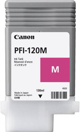 Canon PFI-120 Ink Cartridge, 130ml, For imagePROGRAF TM-200,TM-300 & TM-305, Magenta | 2887C001AA
