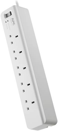 APC PM5-UK Essential SurgeArrest 5 outlets 230V UK, EMI and RFI Noise Filtering, White | PM5-UK