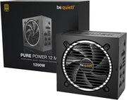 Be Quiet! Pure Power 12 M Fully Modular Power Supply, 1200W Power, 80 Plus Gold Efficiency, 120mm Be Quiet! Fan, 2x Strong 12V-Rails, Active PFC, LLC + SR + DC/DC Technology, Black | BN346