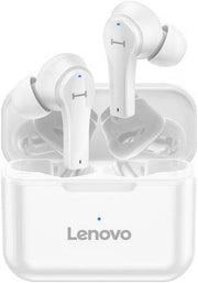 Lenovo QT82 True Wireless Headphone, 13mm Drivers, Bluetooth 5.0 Connectivity, Clear Sound Quality/HD Voice, Up 4 Hours Playback, Touch Control, Quick Pairing, IPX 5 Waterproof, White | QT82-W
