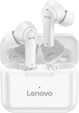 Lenovo QT82 True Wireless Headphone, 13mm Drivers, Bluetooth 5.0 Connectivity, Clear Sound Quality/HD Voice, Up 4 Hours Playback, Touch Control, Quick Pairing, IPX 5 Waterproof, White | QT82-W