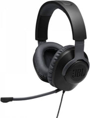 JBL Quantum 100 Wired Over Ear Gaming Headset with Flip-Up Mic, 40mm Dynamic Drivers, Controls & Mic on Left Earcup, Memory Foam Cushions, Multi-Platform Compatible, 3.5mm, Black | QUANTUM100-BK