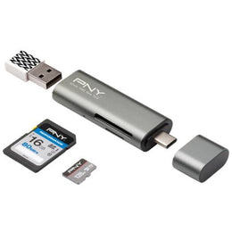 PNY USB-C Card Reader - USB Adapter | R-TC-UA-3N1E01-RB