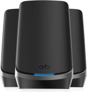 NETGEAR Orbi RBKE963 AXE11000 WiFi 6E Mesh System, Quad-Band WiFi 6E Mesh Router with 2 Satellites, Ultra-Fast Speeds Up to 10.8Gbps, Coverage Up to 9000sq.ft, 200 Devices, Black | RBKE963B-100APS