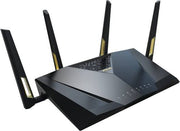 Asus RT-AX88U Pro AX6000 Dual Band WiFi 6 Router, Dual 2.5G Port, 2.0 GHz Quad Core CPU, Ai Protection Pro, WPA3, Mesh WiFi Support, WAN Aggregation, External Antenna x 4, Black | 90IG0820-MU9A00