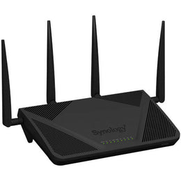 Synology AC-2600 Wireless Router, 4x Gigabit Ethernet, 802.11ac Wi-Fi, 2.4/5 GHz, 4x4 MIMO High-Gain Antennas, Black | RT2600ac