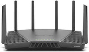 Synology RT6600 AX6600 Wireless Tri-Band Gigabit Router, Wi-Fi 6, Up to 6600 Mb/s Speed, VPN Remote Access, 6 x Ext Antennas, 3x Gbt LAN, 1x 2.5G WAN/LAN, 1x USB 3.2, Black | RT6600AX