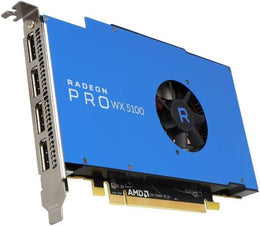 AMD Radeon Pro WX 5100 Graphics Card, 8GB GDDR5 256-bit Memory, 160 GB/s Memory Bandwidth, 1792 Stream Processors, PCIe 3.0 x16 Interface, 3.9 TFLOPS Single Precision, 4 x DisplayPort 1.4 | 100-505940