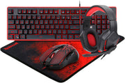 Redragon Gaming Combo, 104 keys Keyboard, Redragon H220 Themis Wired Gaming Headset, M608 Mouse with 3200 DPI, Large Premium Gaming Mouse Pad