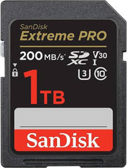 SanDisk 1TB Extreme PRO UHS-I SDXC Memory Card, Max Read Speed 200 MB/s, Max Write Speed 140 MB/s, UHS-I / V30 / U3 / Class 10, Records FHD, 3D & 4K Video | SDSDXXD-1T00-GN4IN