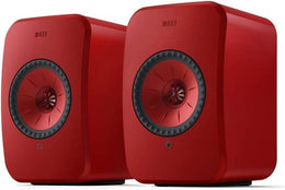 KEF LSX II - Wireless Bookshelf Speakers, Red | Active Speakers | TV | PC | Gaming | HDMI