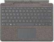 Microsoft Surface Pro Signature Keyboard, Full Mechanical Keyset, Backlit Keys, Large Touchpad, Storage & Charging Tray, For Surface Pro 8 / Pro X, English-Arabic Layout, Platinum | 8XA-00074