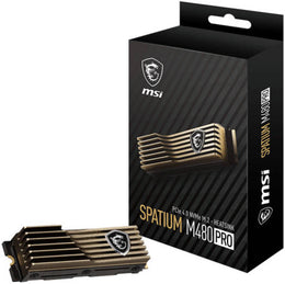 MSI Spatium M480 Pro PCIe Gen4x4 M.2 2280 Internal SSD, with Heatsink, 1TB Capacity, Up to 7400MB/s Sequential Read & 6000MB/s Sequential Write Speed, 700TBW, 3D NAND | S78-440L1J0-P83
