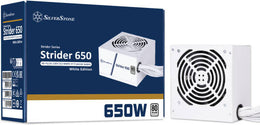 SilverStone Strider 650 Non-Modular Power Supply, 650W Power, 80 Plus Certification, Active PFC, 120mm Silent Fan, Class-Leading Single +12V Rail, ATX Form Factor, White | SST-ST650-EF-WBW