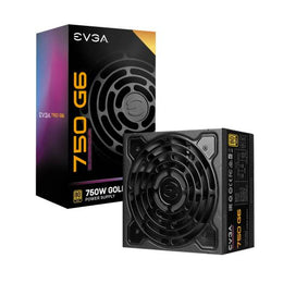 Evga Supernova 750 G6 Fully Modular Power Supply, 80 Plus Gold 750W, Eco Mode with FDB Fan, Includes Power ON Self Tester, Compact 140mm Size, 100 - 240 V 50/60 Hz | 220-G6-0750-X3