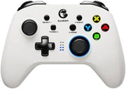 GameSir T4 Pro Wireless Game Controller, Dual Shock USB Bluetooth, Semi-Transparent LED Backlight, Mobile Gamepad Joystick for Apple Arcade MFi Games, For Win PC/iPhone/Android/Switch, White | T4PROW