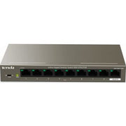 Tenda TEG1109P Gigabit Desktop Switch: 9-Port, 8-Port PoE, 6kV Protection, One-Key VLAN, 102W Power, Large Buffer, 18 Gbps Capacity | TEG1109P-8-102W