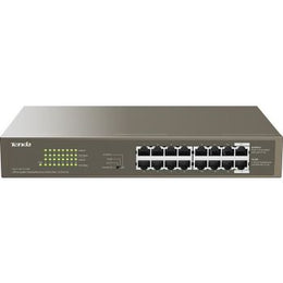Tenda TEG1116P 16 Ports Gigabit Unmanaged PoE Combo Switch, Output Power 135W, 6KV Port Lightning Protection, One Key VLAN, Cache Optimization, 32 Gbps Capacity | TEG1116P-16-150W